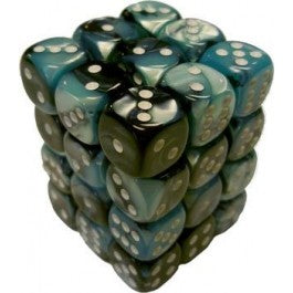 Gemini Black-Shell/White 12Mm D6 Dice Block
