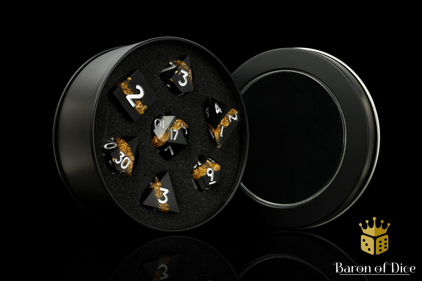 Golden Hazard Sharp Edge Rpg Dice Set - 7 Pieces