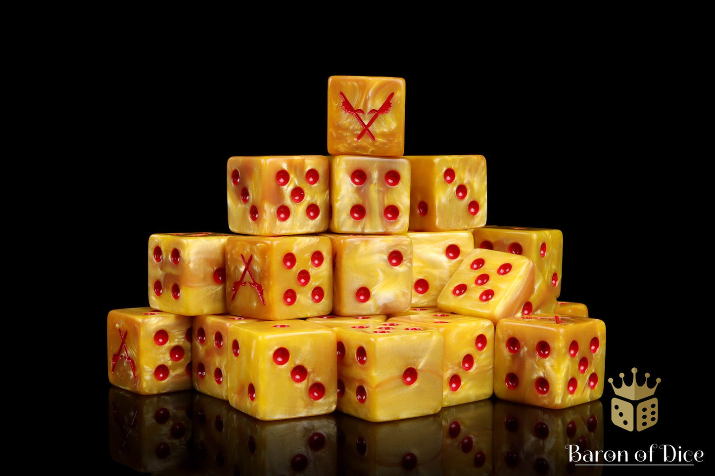 Men Of The East, Crossed Pikes, Square 16Mm Dice
