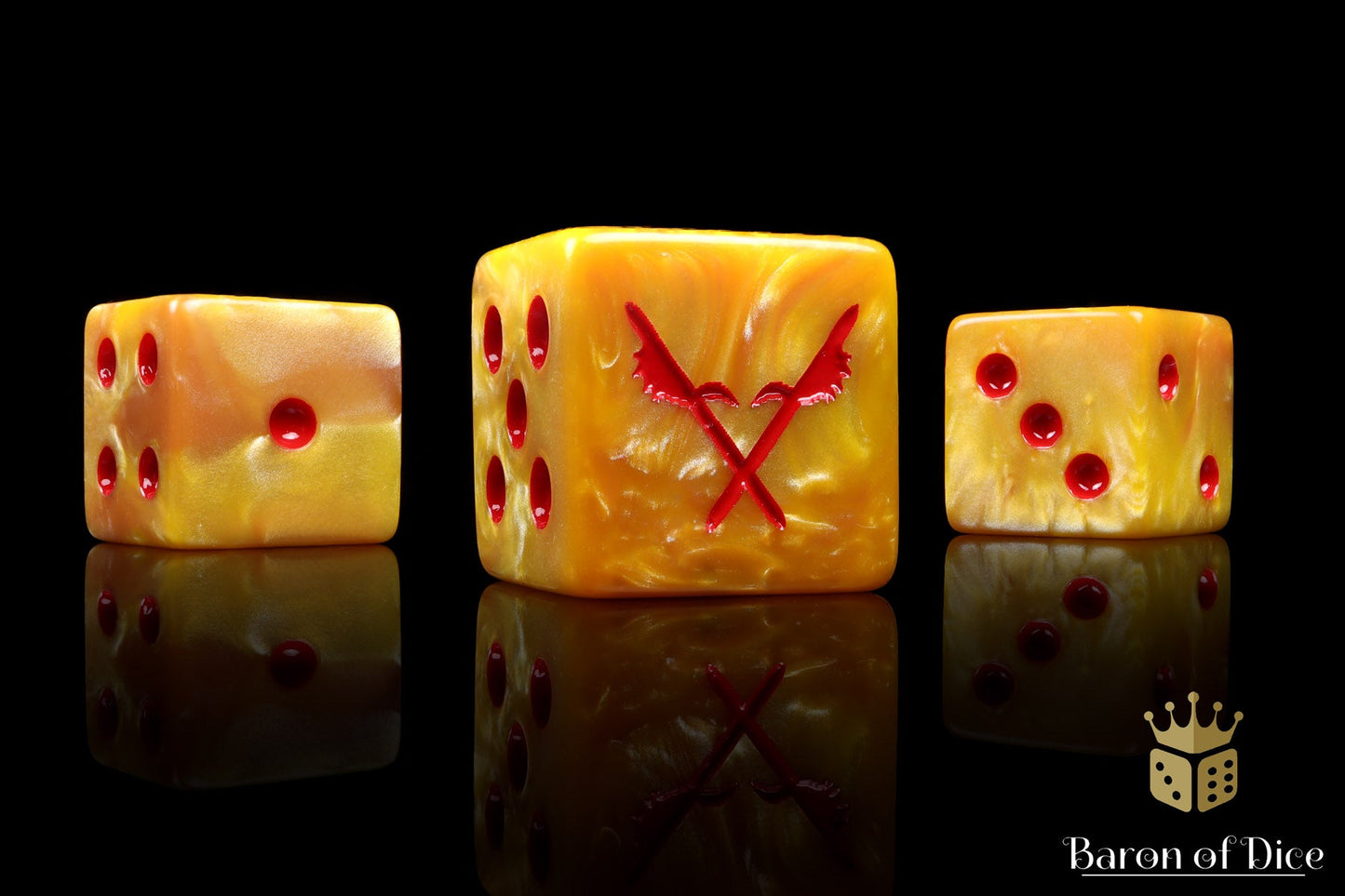 Men Of The East, Crossed Pikes, Square 16Mm Dice