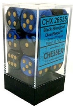 CHX26635 Gemini 12D6 Black-Blue/Gold 16Mm