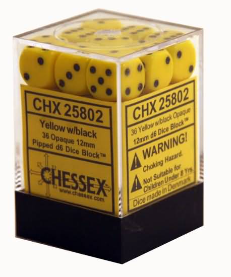 CHX25802 Opaque 36D6 Yellow/Black 12Mm