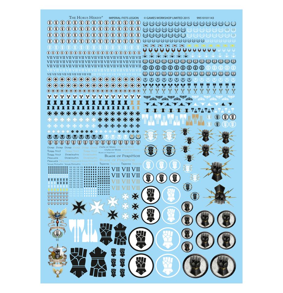 Imperial Fists Legion Transfer Sheet Chaos Legion Gaming