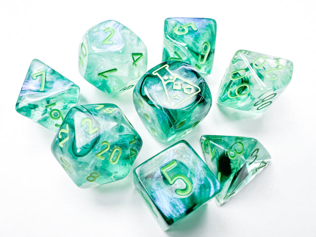 Borealis® Polyhedral Kelp/Light Green Luminary™ 7-Die Set (With Bonus Die)