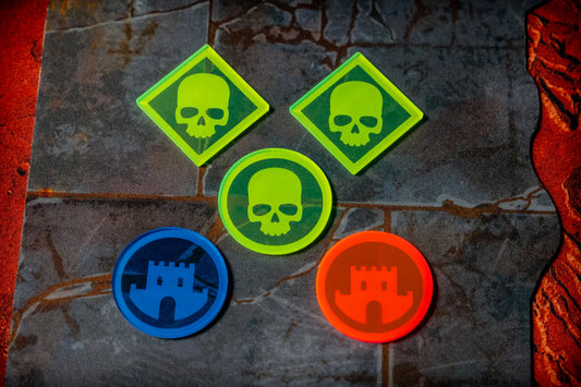 Objective Point Markers compatible with WH40k 11th Edition
