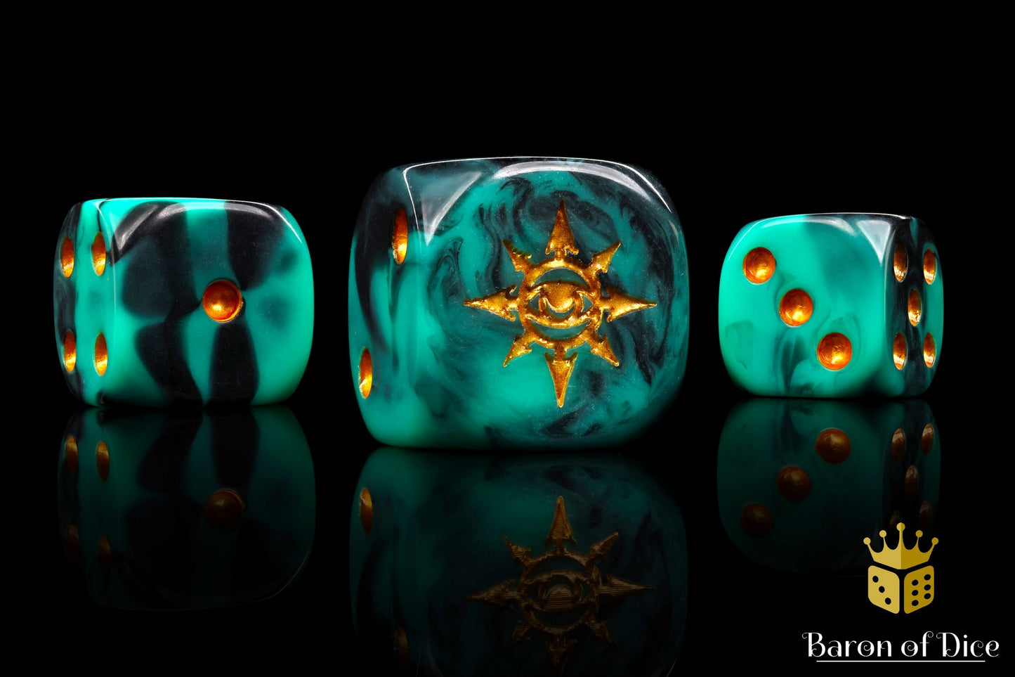 Eye Of Chaos, Aquamarine, Dice