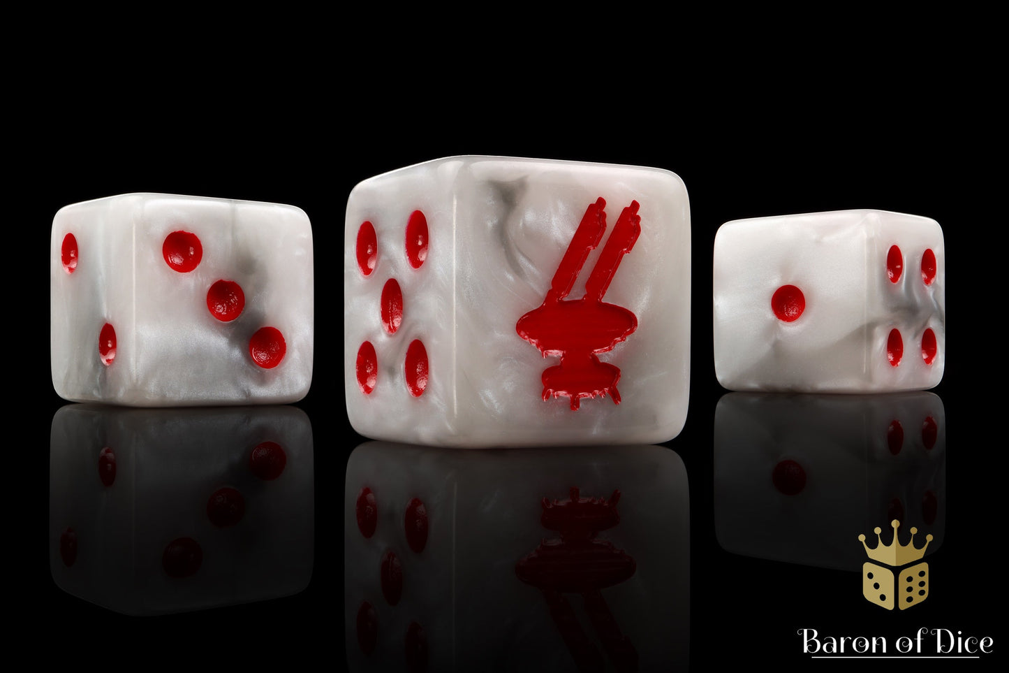 Drone, White 16Mm Dice