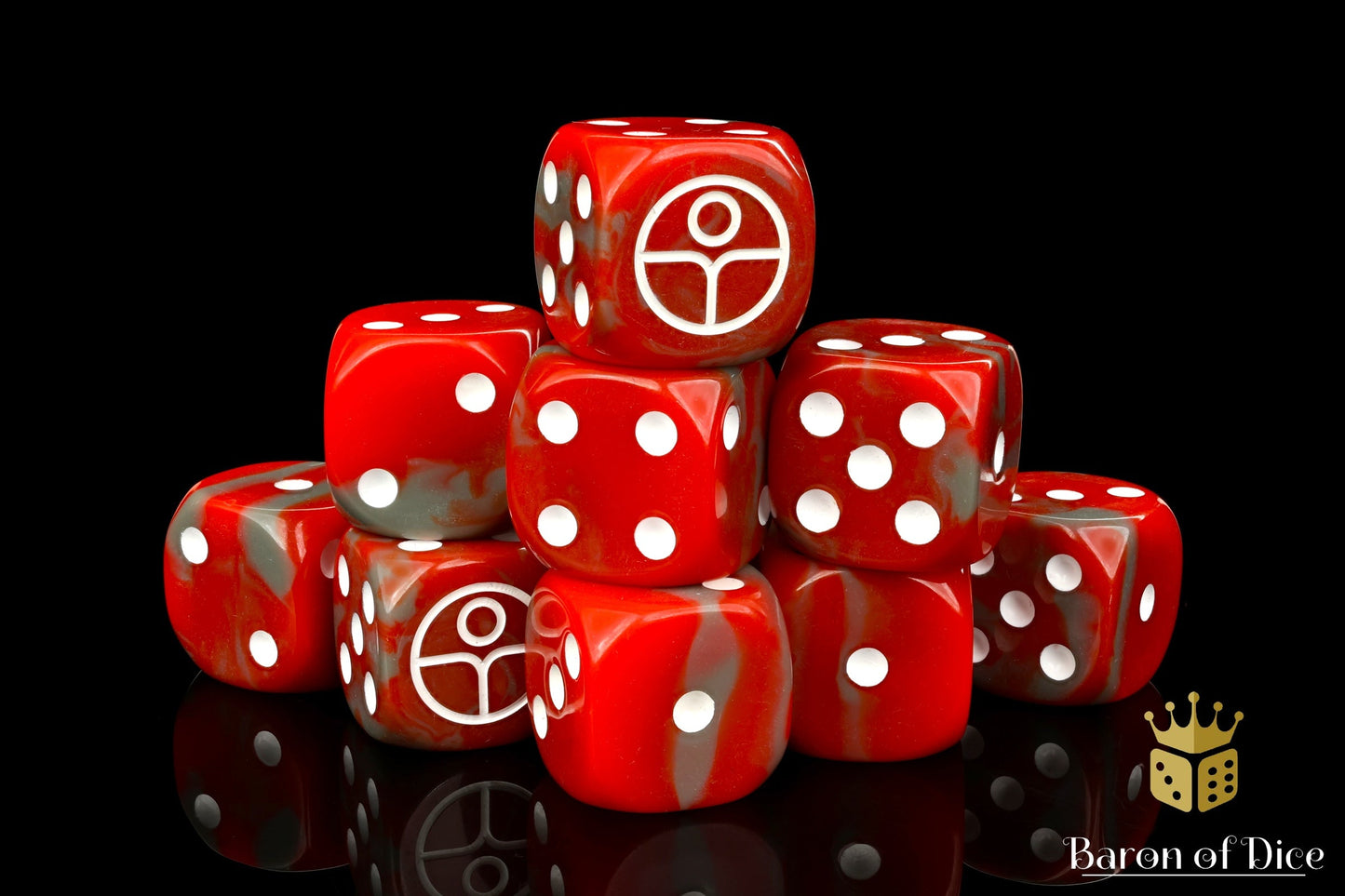 Universal Peace, Red, 16Mm Dice