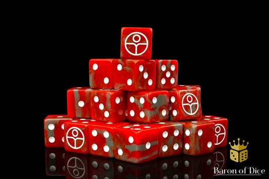 Universal Peace, Red, 16Mm Dice