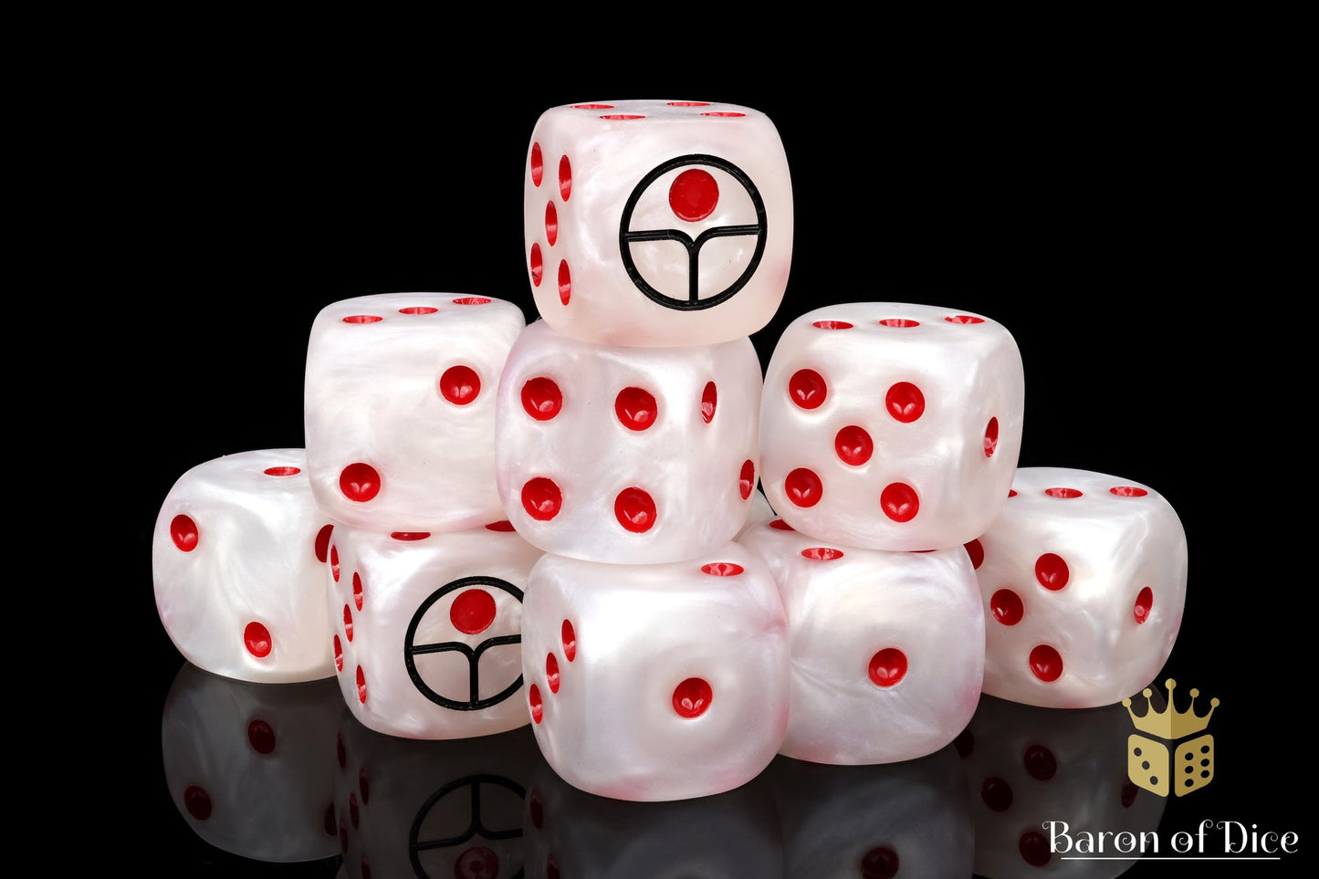 Universal Peace, White 16Mm Dice