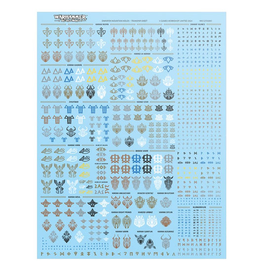DWARFEN MOUNTAIN HOLDS: TRANSFER SHEET