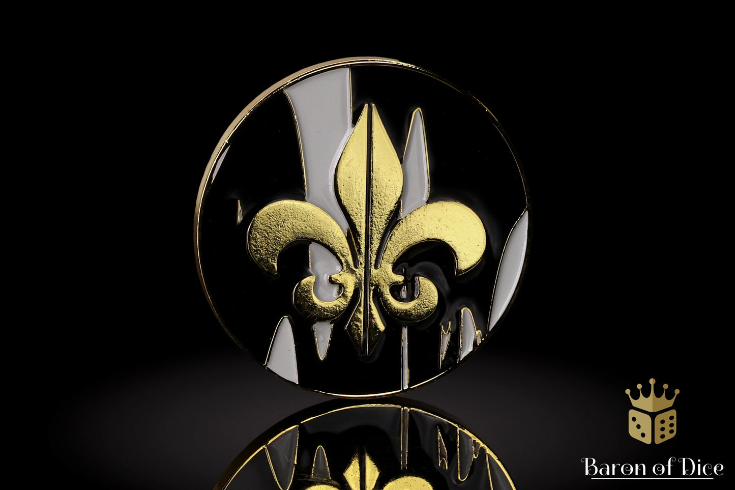 Metal Combat Gauge | Baron Coin™ Compatible | Fleur De Lis | Heritage