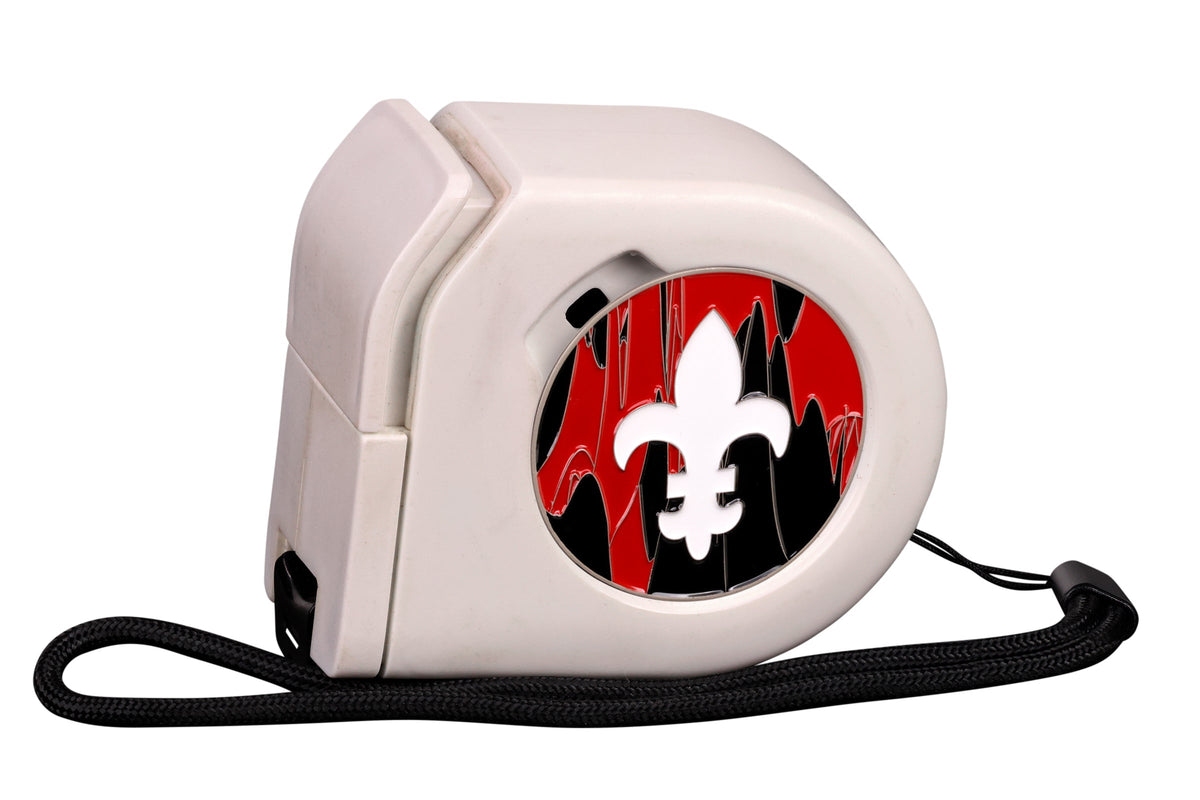 Wargaming Tape Measure | Baron's Coin™ Compatible | Fleur De Lis | Red