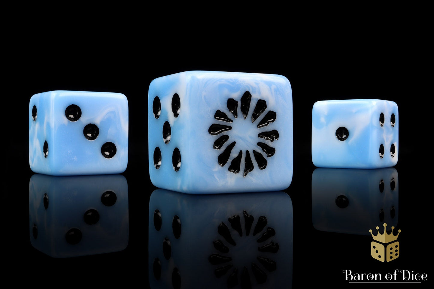 Fanged Maw, Blue Frost 16Mm Dice