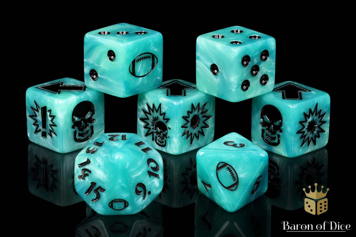 Ethereal Blue, Football Dice Sets