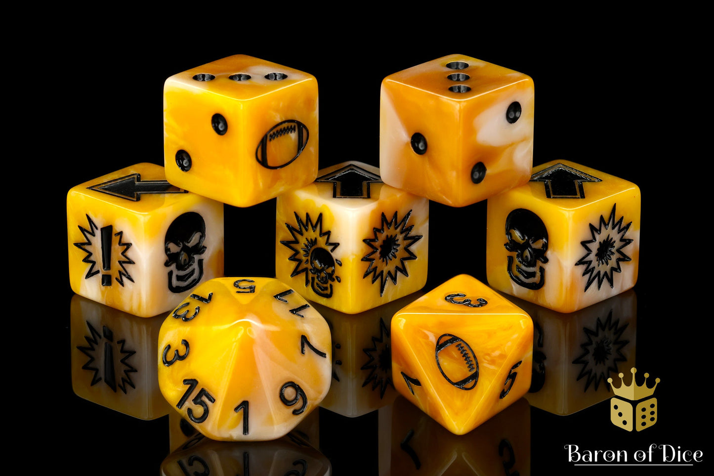 Gold, Football Dice Sets