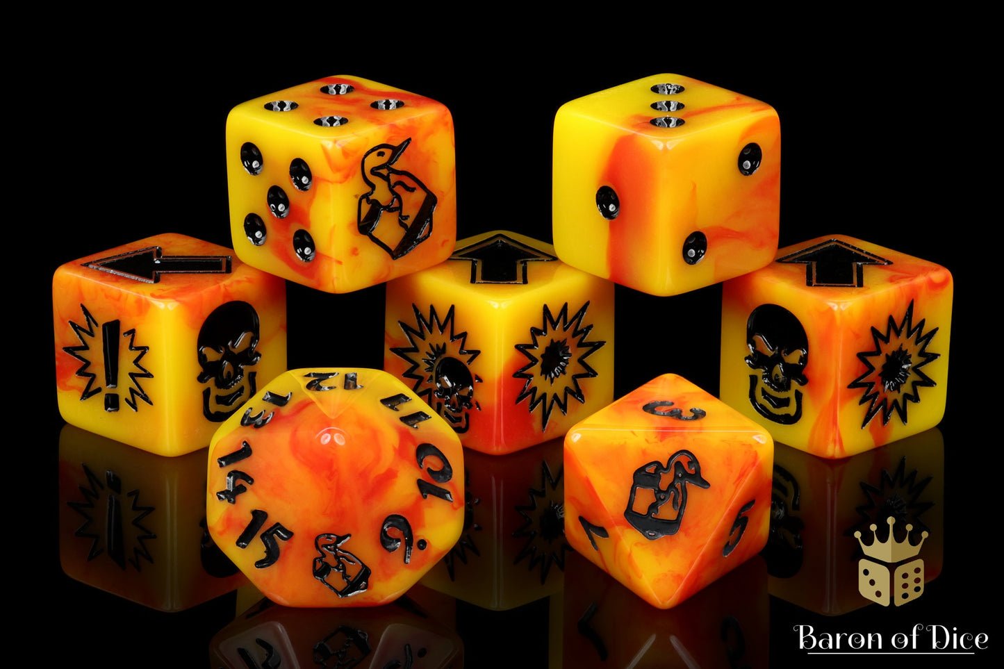 Orange Fire, Football Dice Sets