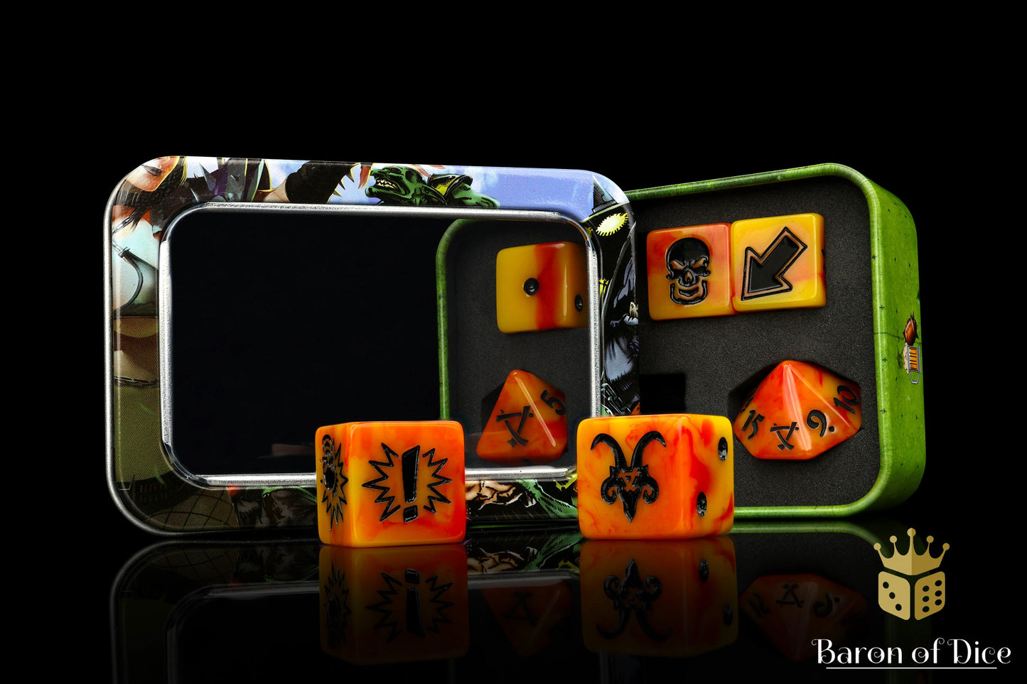 Orange Fire, Football Dice Sets