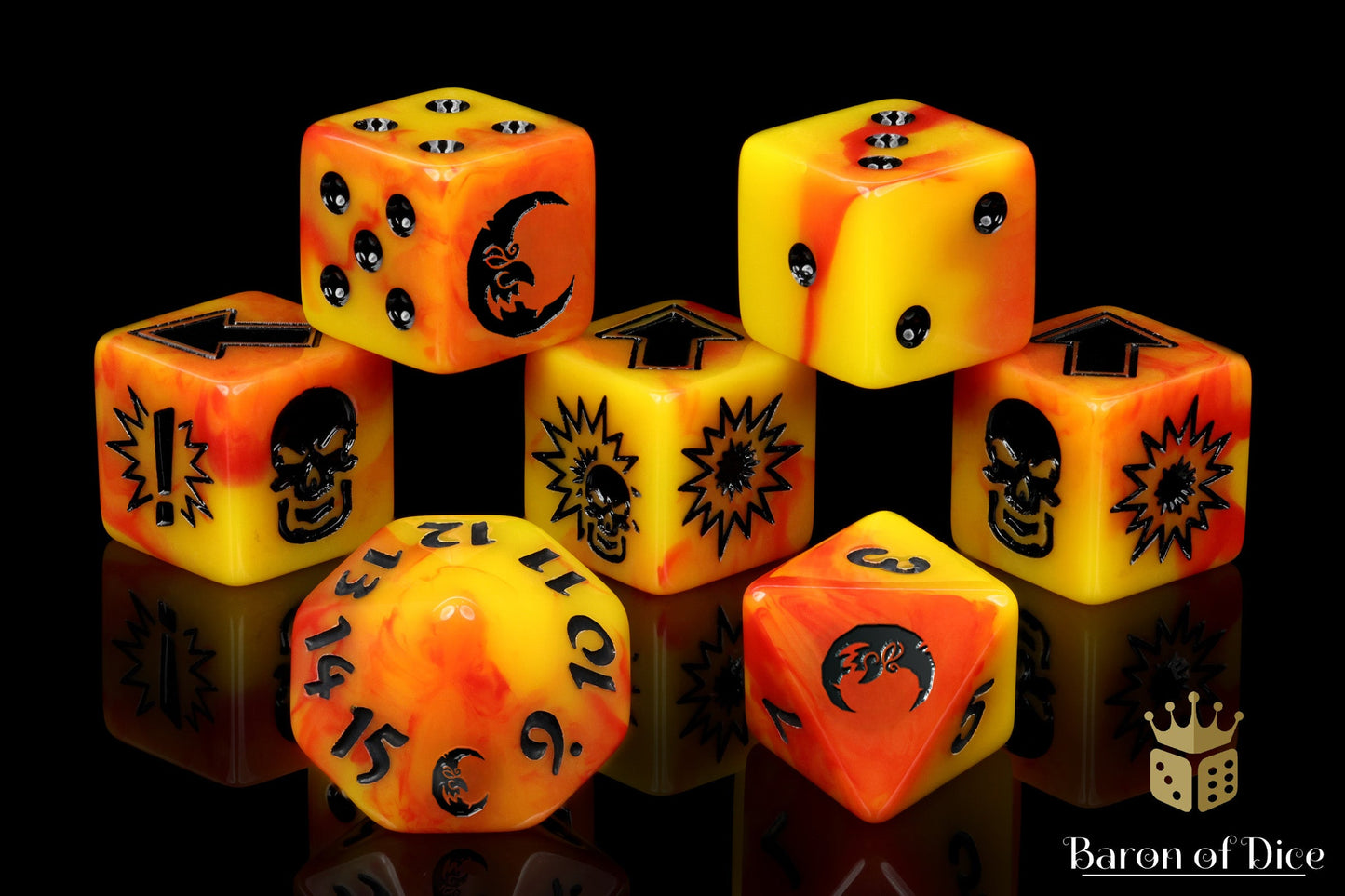 Orange Fire, Football Dice Sets