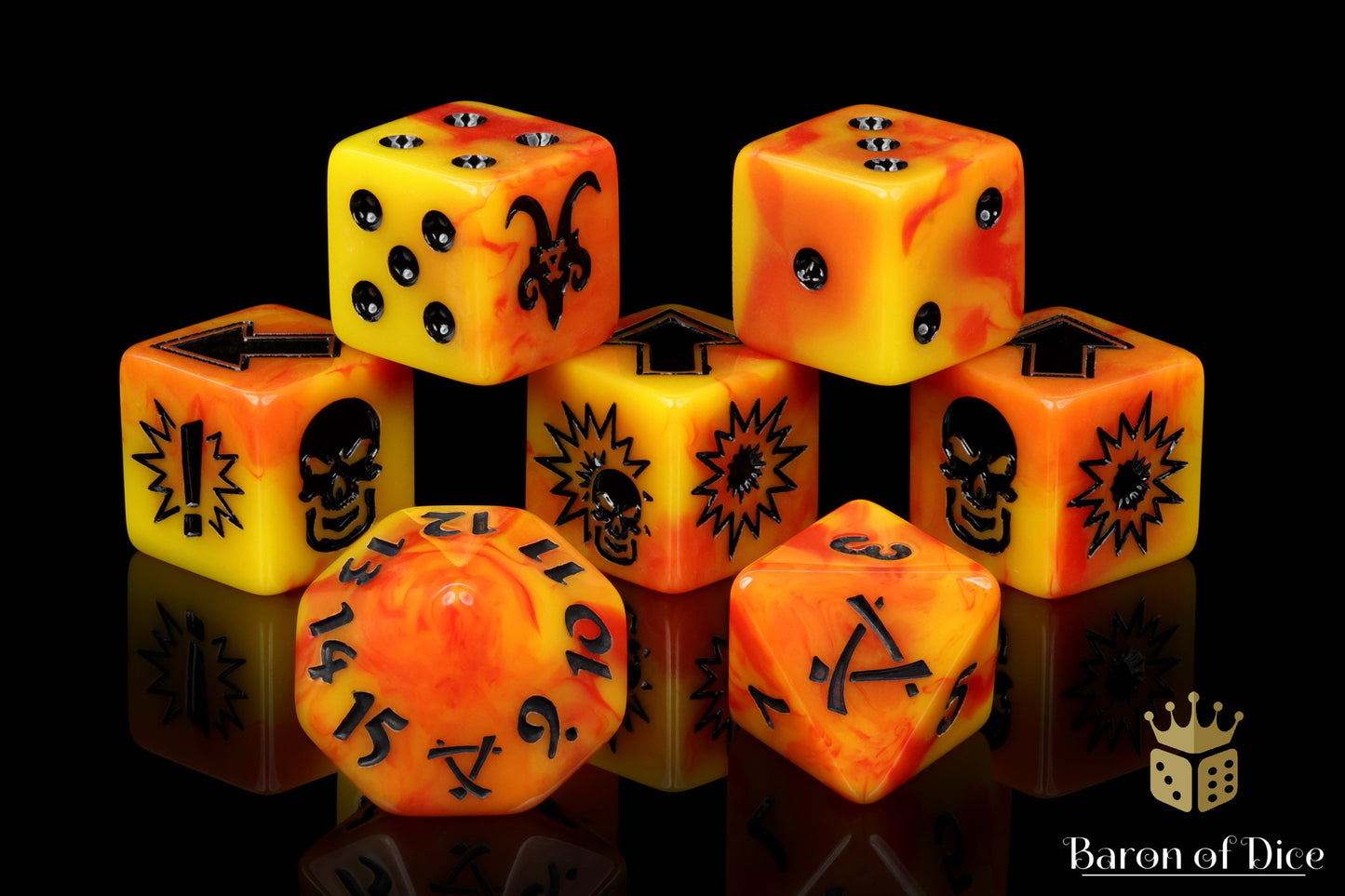 Orange Fire, Football Dice Sets