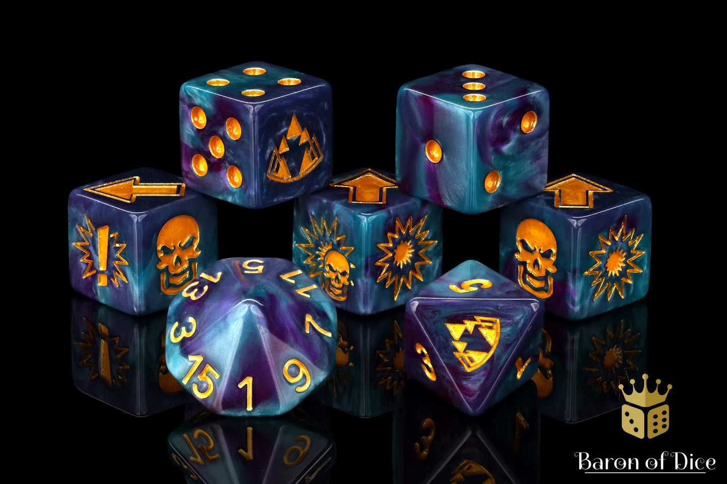 Tanzanite, Football Dice Sets