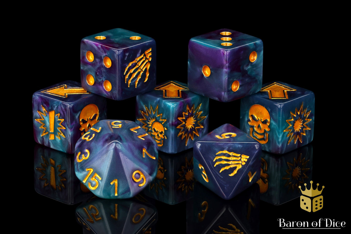 Tanzanite, Football Dice Sets