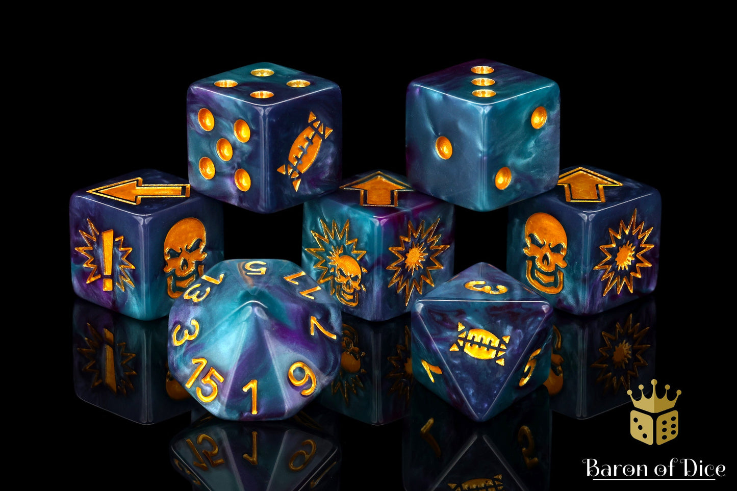 Tanzanite, Football Dice Sets