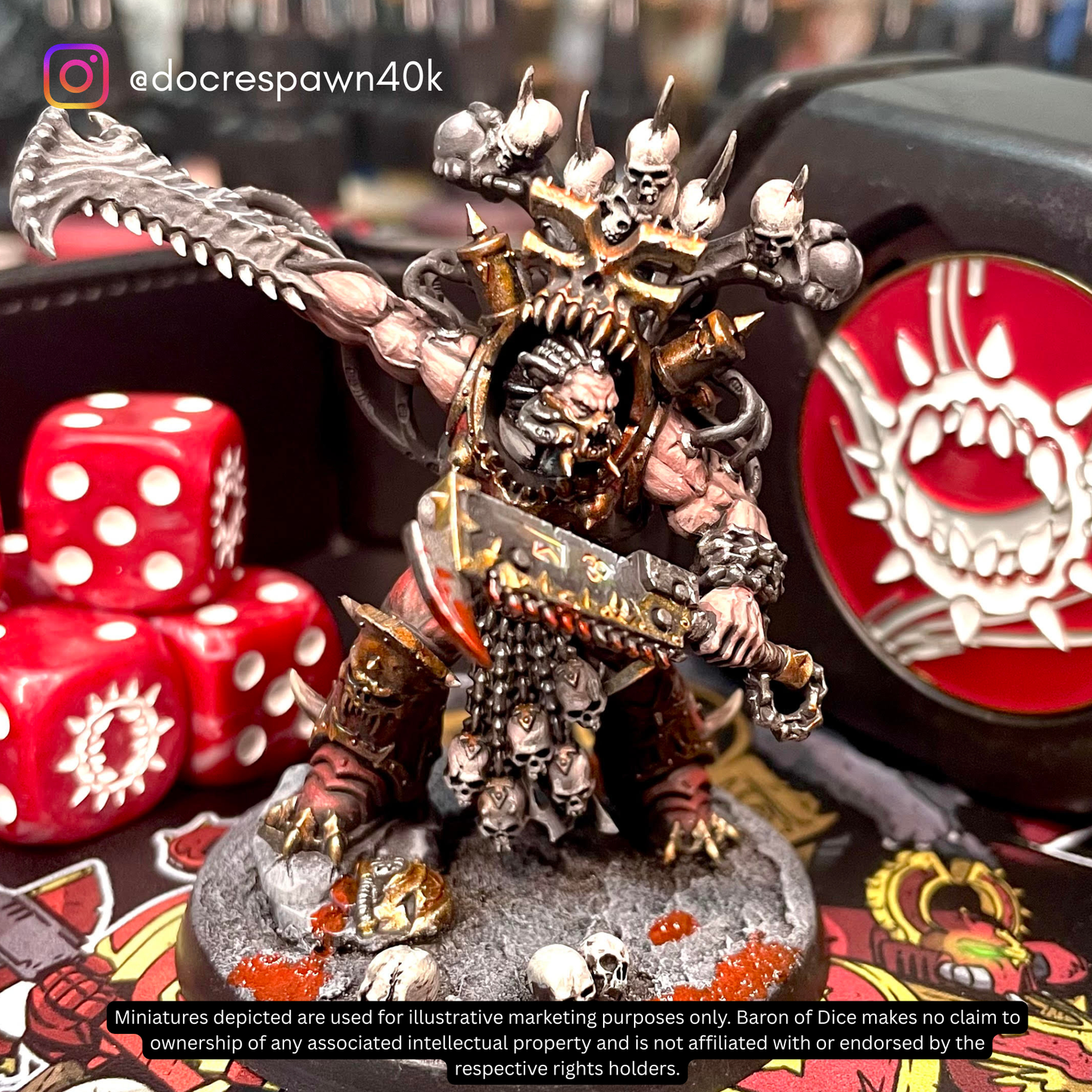 Wargaming Tape Measure | Baron's Coin™ Compatible | Carnage | Red