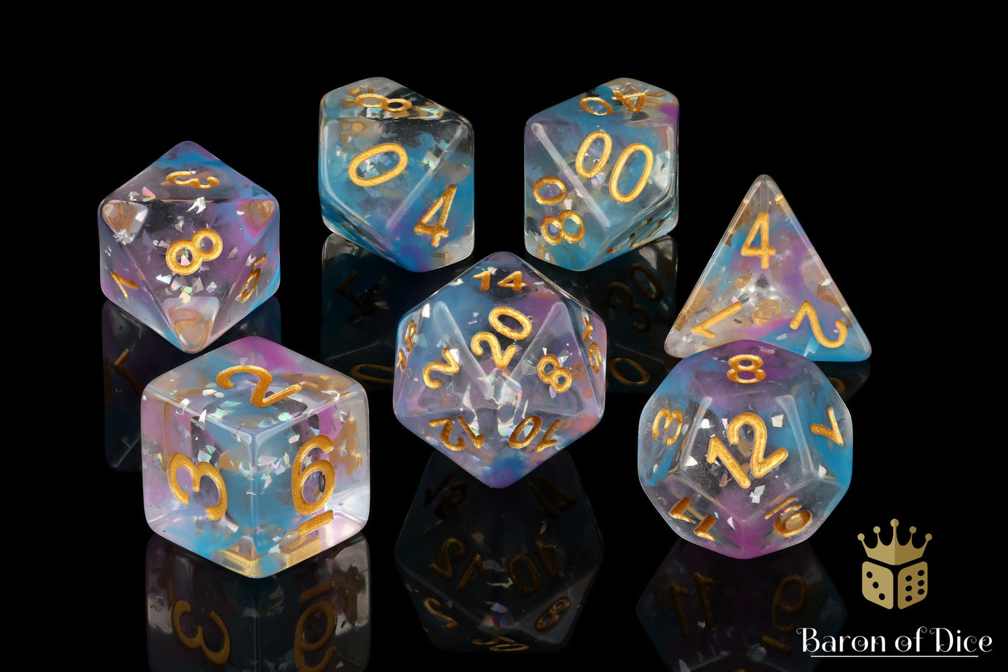 Amethyst Rpg Dice Set - 7 Pieces