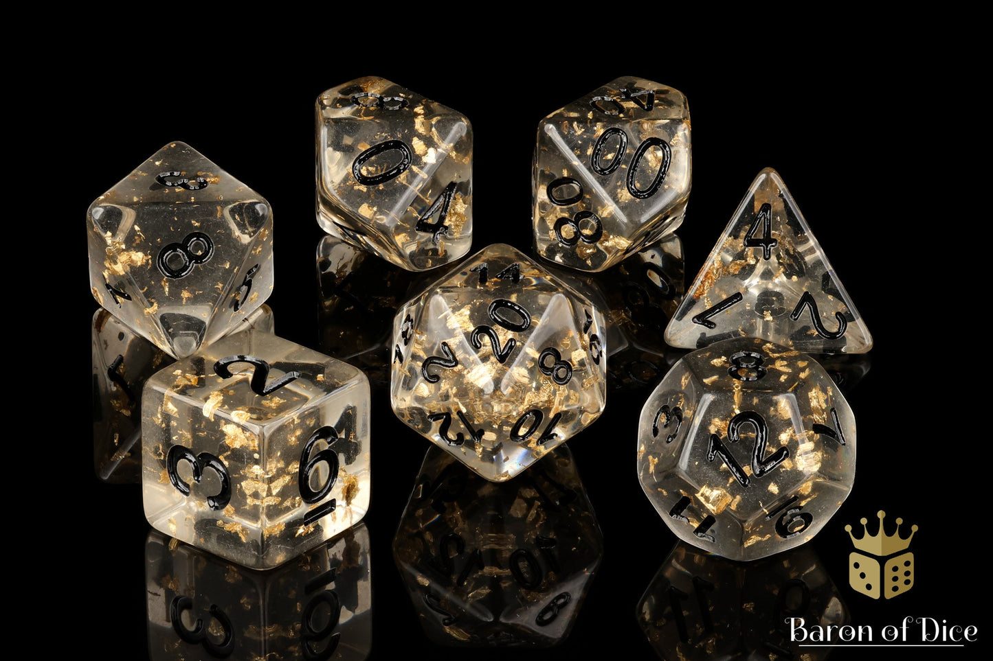 Fool'S Gold Rpg Dice Set - 7 Pieces