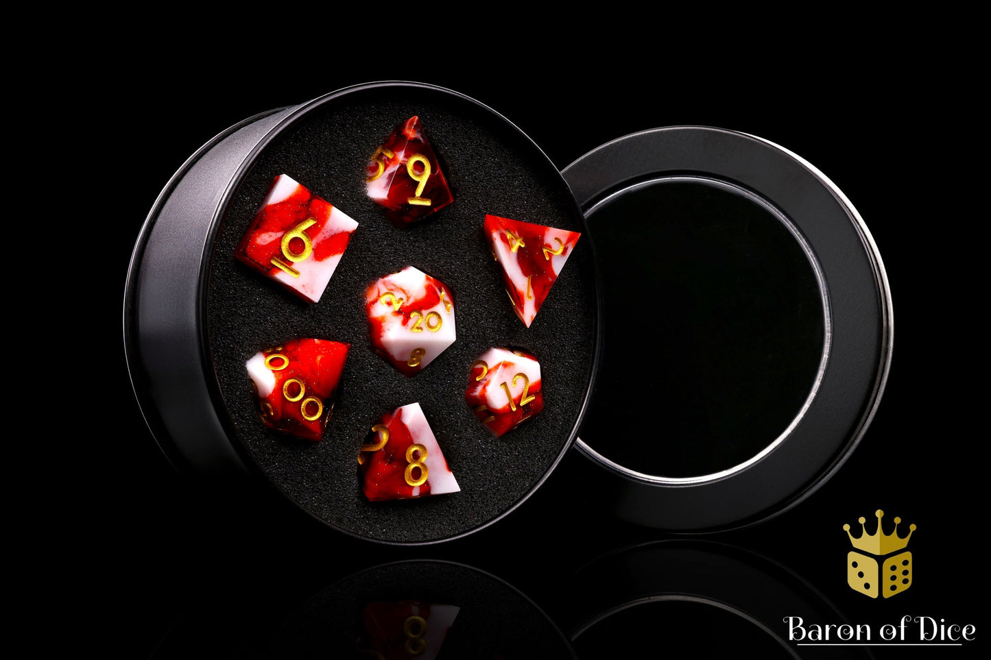 Carnage Sharp Edge Rpg Dice Set - 7 Pieces