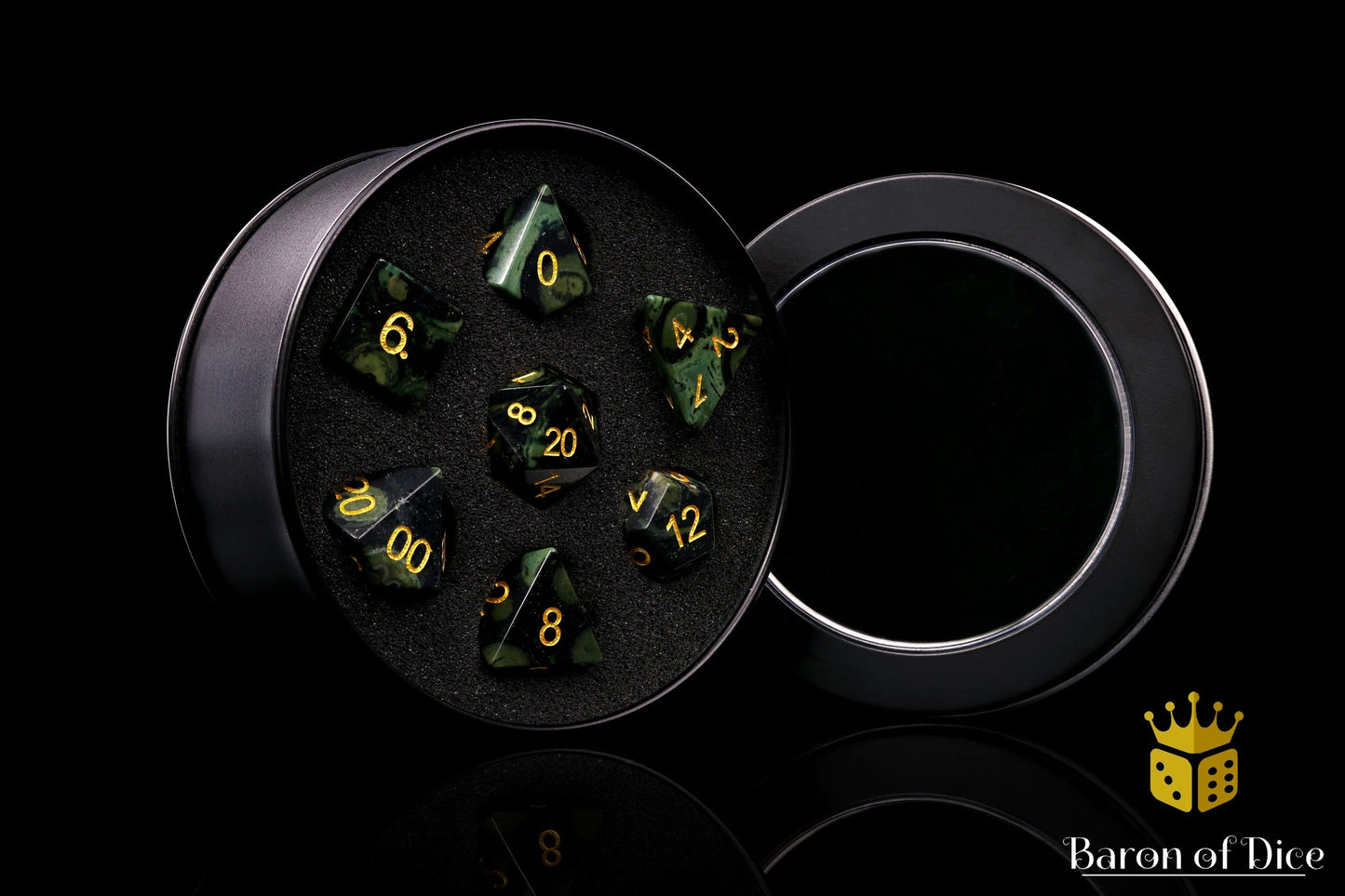 Natural Warp Stone Rpg Dice Set - 7 Pieces