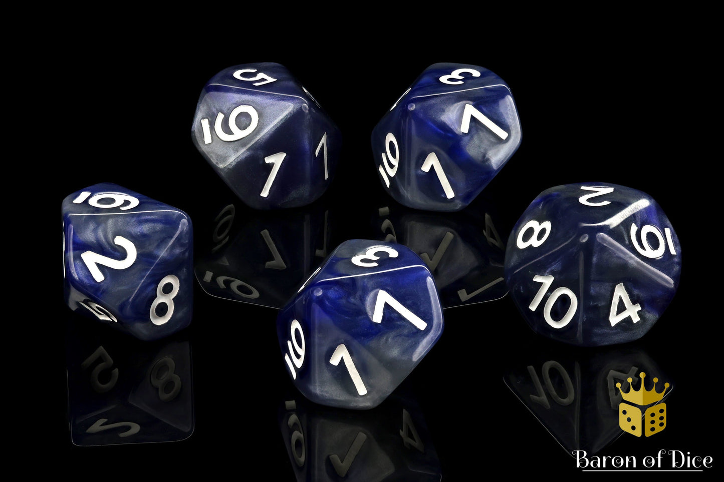 Counter - Blue And Silver D10