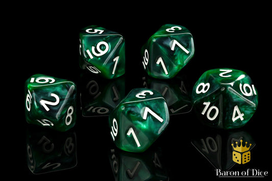 Counter - Green And Black D10