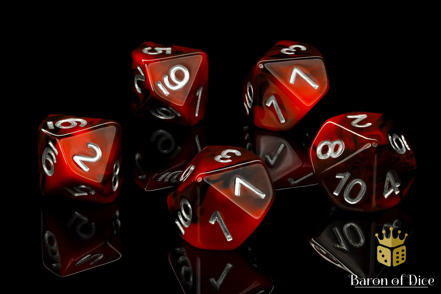 Counter - Red And Black D10