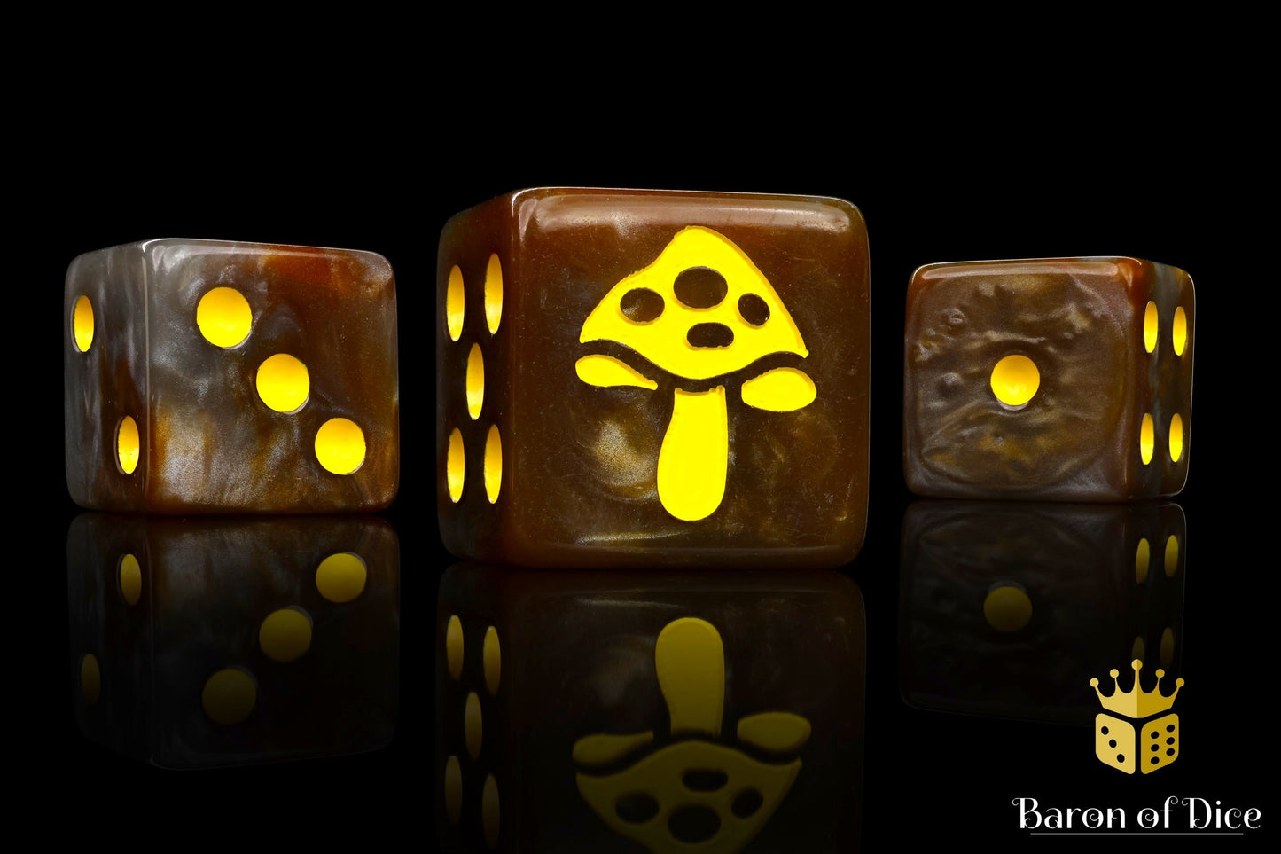 Shroom' Yellow 16Mm Dice