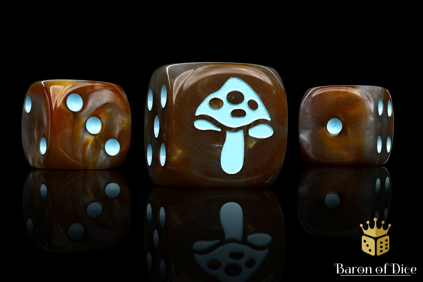 Shroom' Ice Blue 16Mm Dice