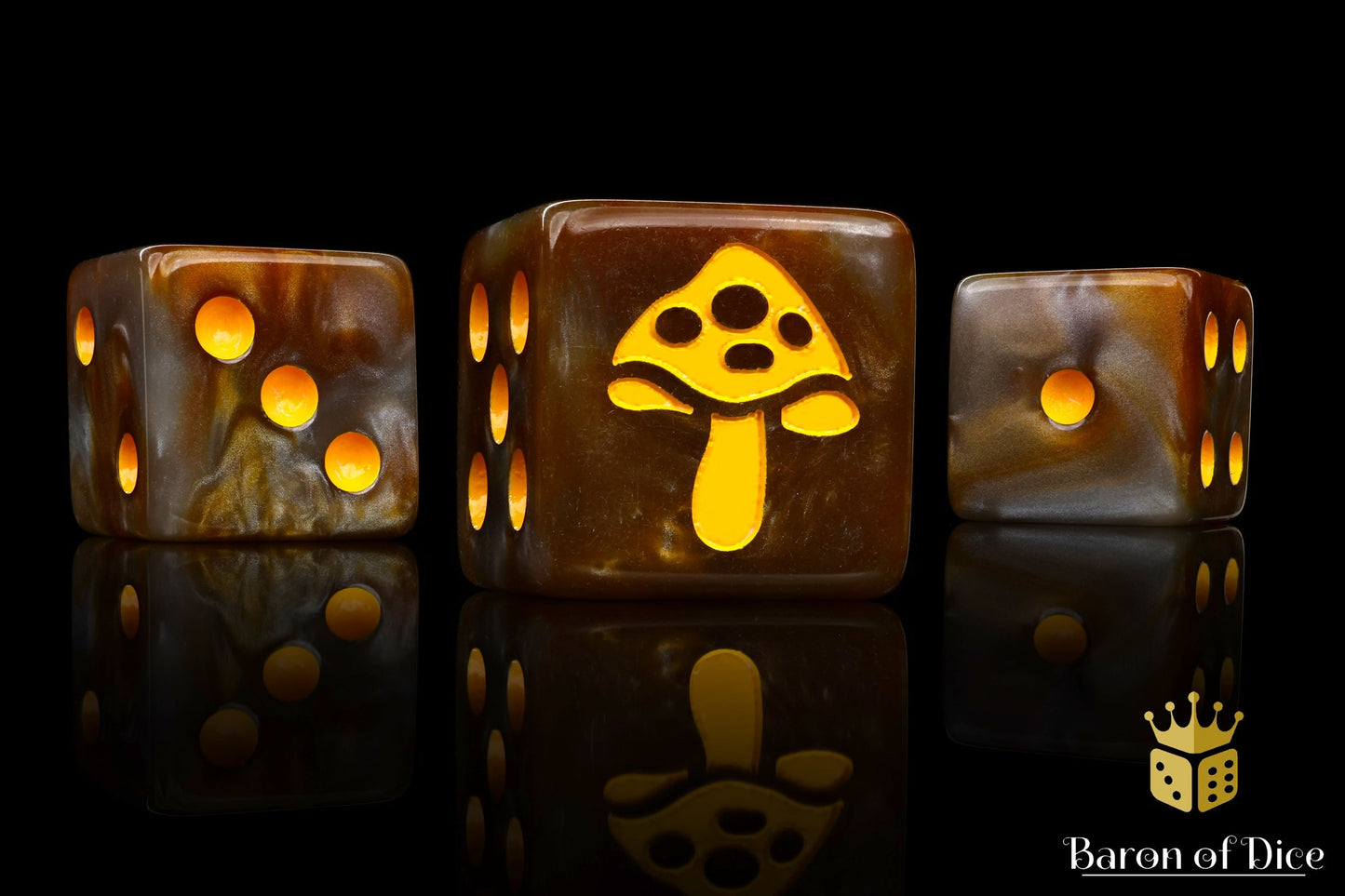 Shroom' Orange 16Mm Dice