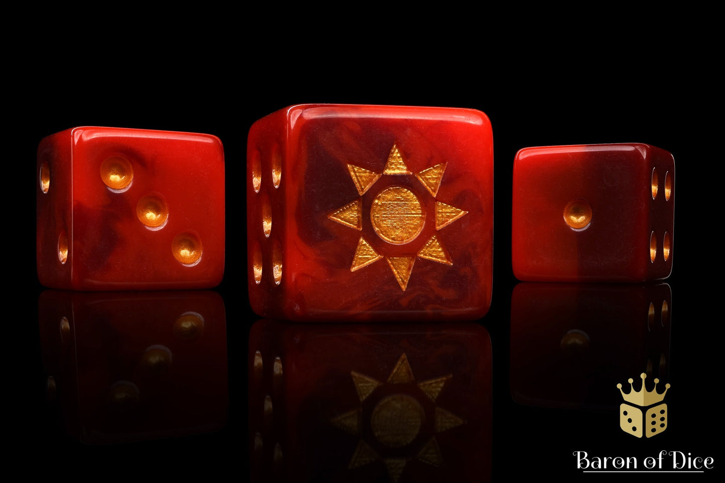 Burning Sun, Square 16Mm Dice