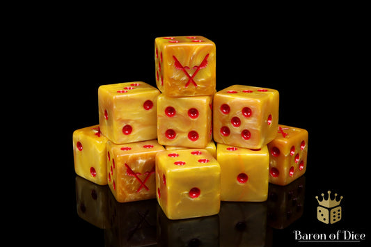 Men Of The East, Crossed Pikes, Square 16Mm Dice