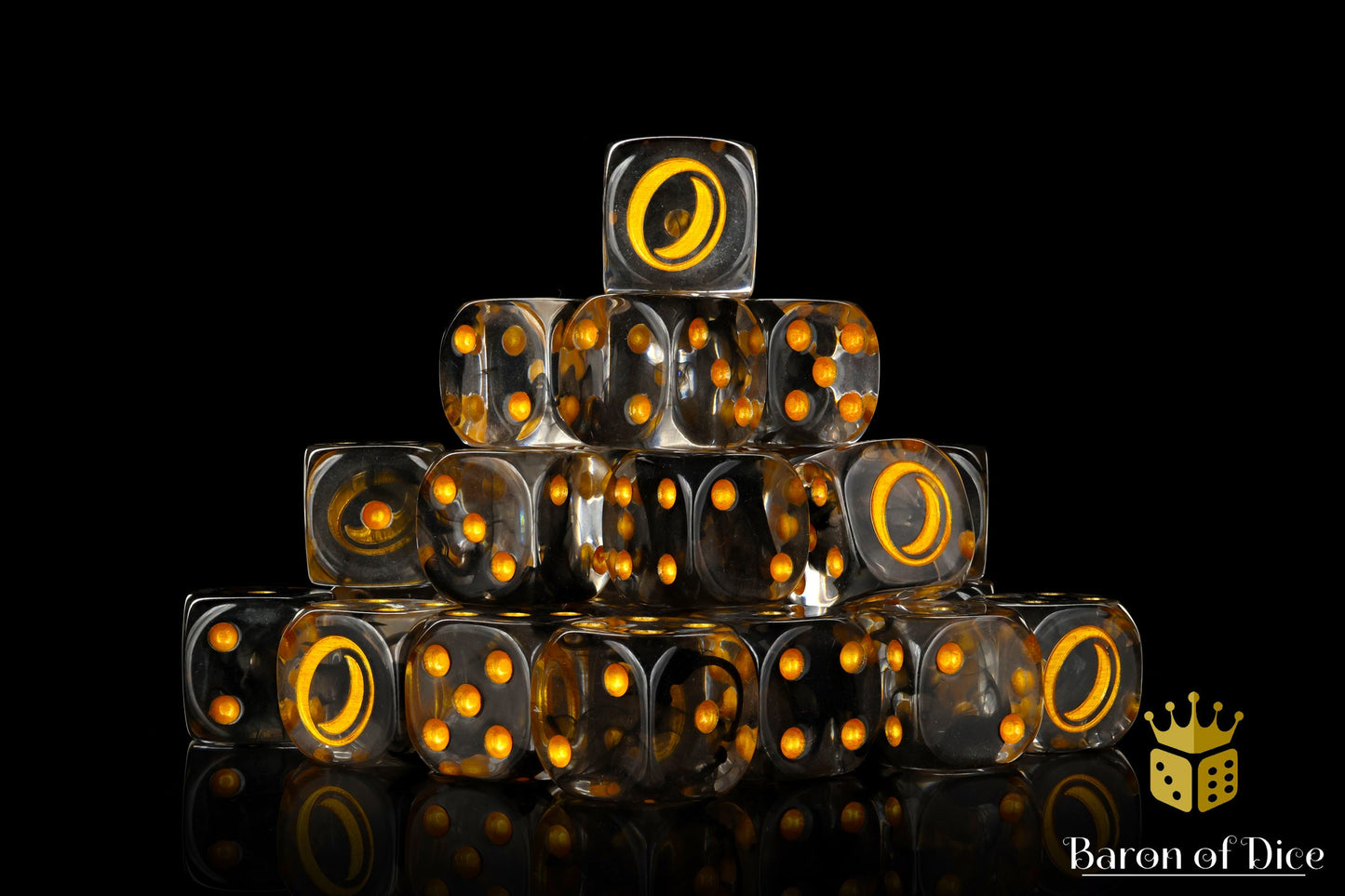 Translucent Gold Ring, 16Mm Dice