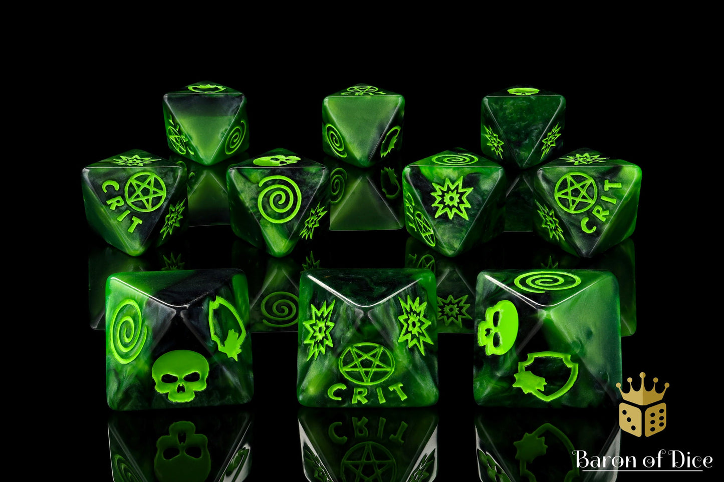 Dark Illuminati D8 Dice Set