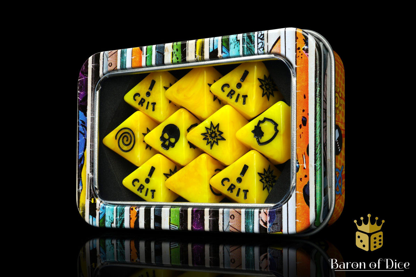 Generic Yellow D8 Dice Set