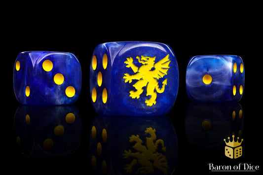 Heraldry, Blue, 16Mm Dice