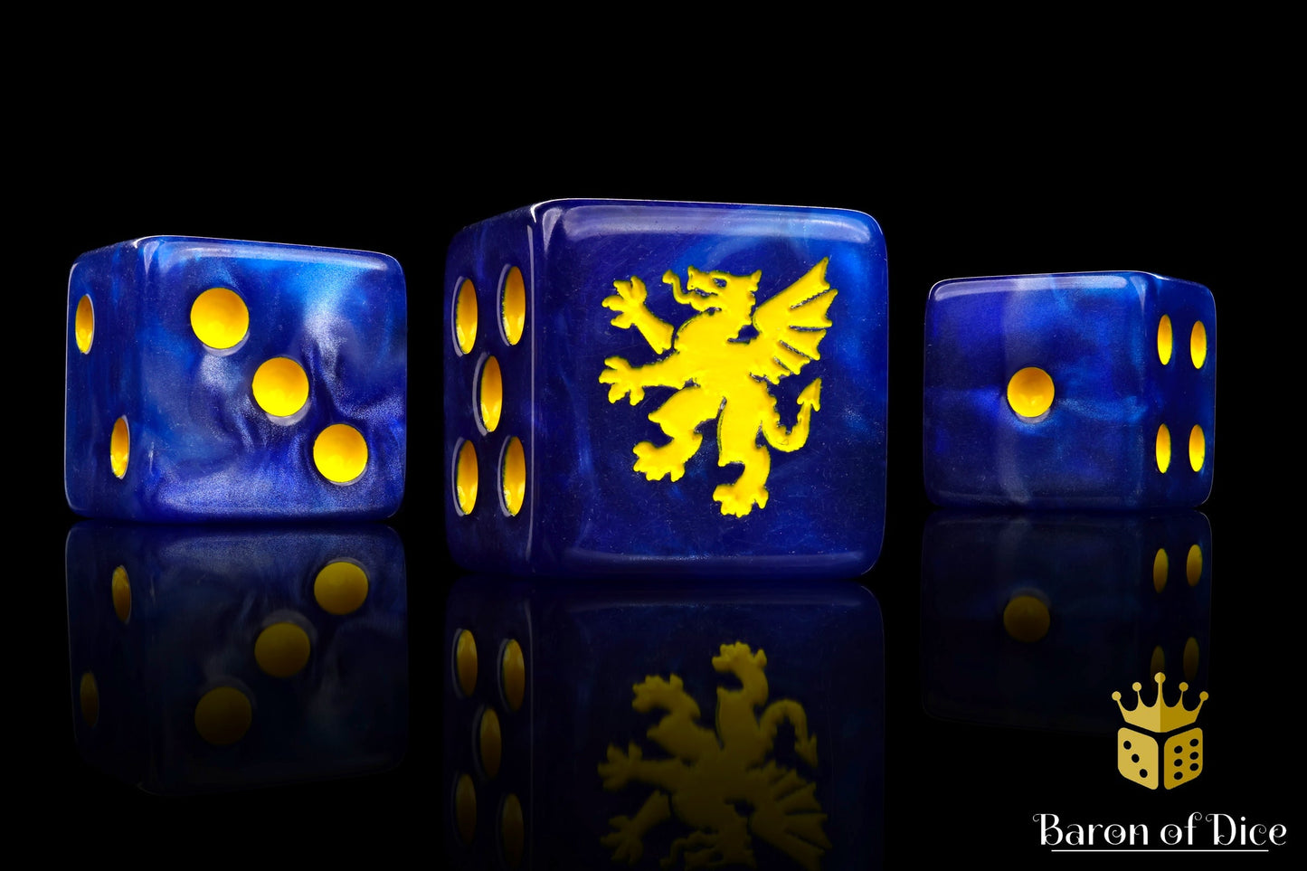 Heraldry, Blue, 16Mm Dice