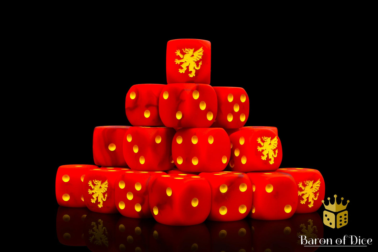 Heraldry, Red, 16Mm Dice