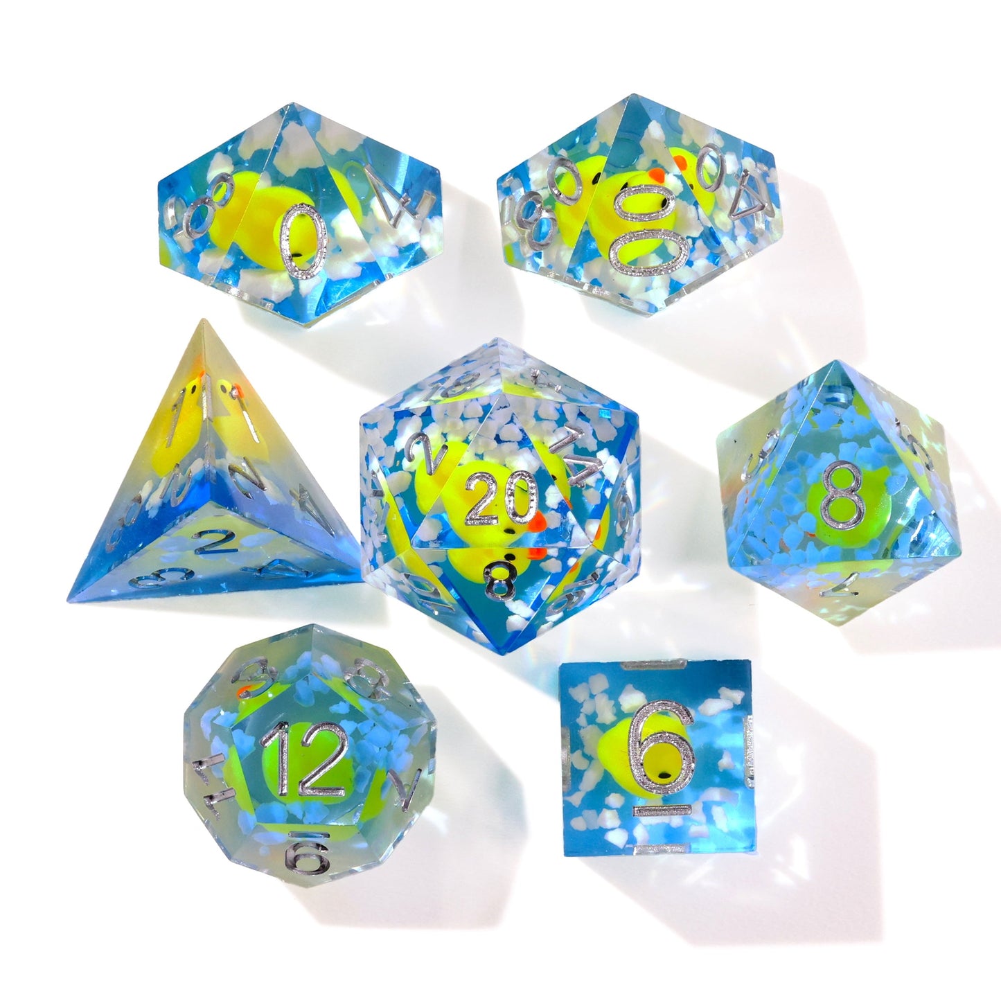 Rubber Duck Sharp Corner RPG Dice Set - 7 Pieces