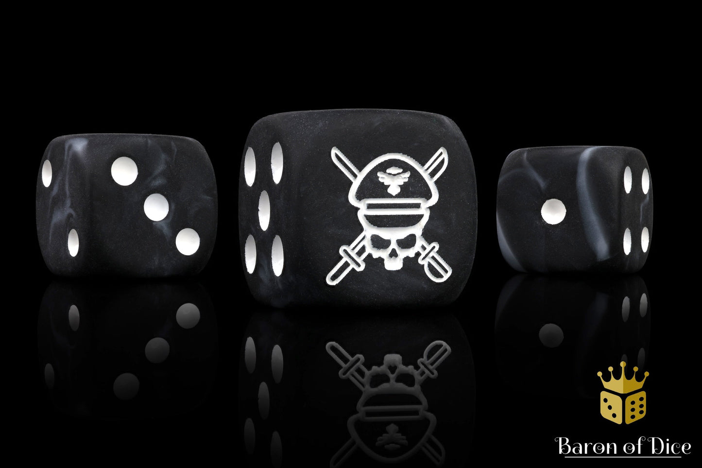 Military Sergeant, Black, 16Mm Dice