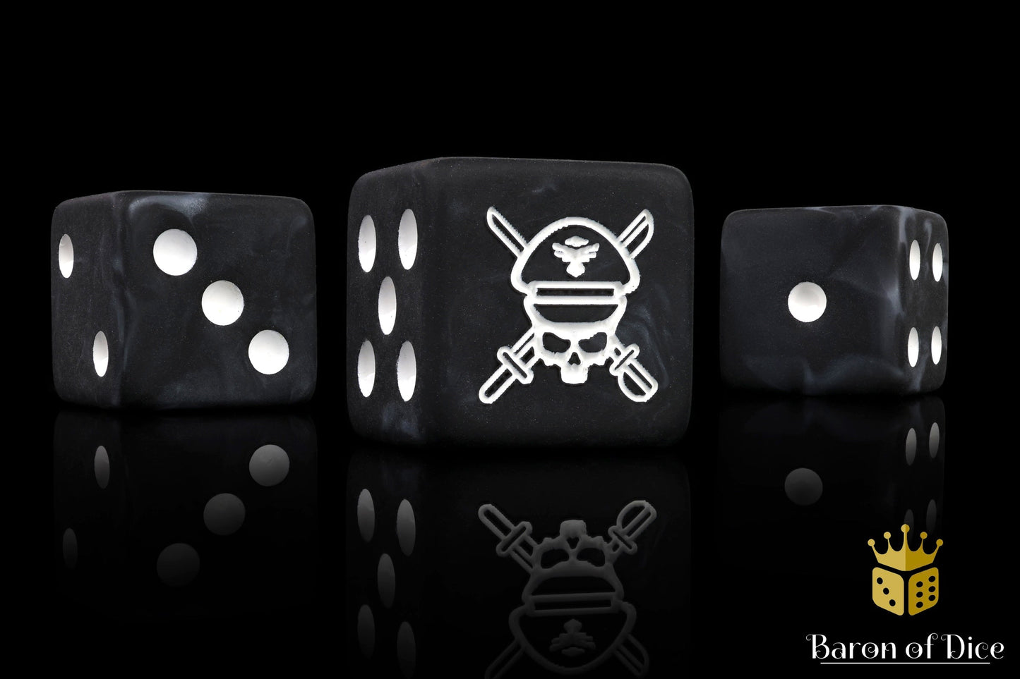 Military Sergeant, Black, 16Mm Dice