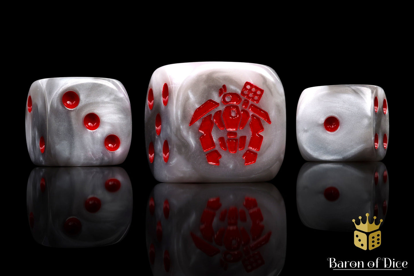 Crisis Robot, White 16Mm Dice